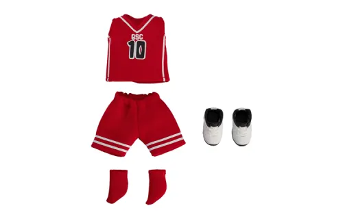 Clay, set, red basketball uniform, accessories