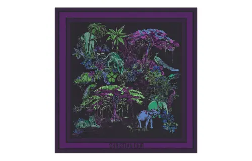 DIOR Silk Scarves Women's Purple