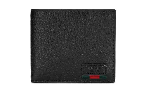 GUCCI Leather Wallet Men's Black