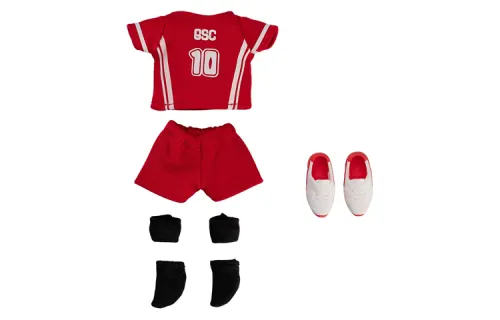 Clay, set, volleyball red uniform, accessories