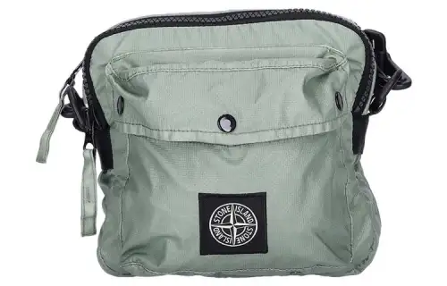 STONE ISLAND Cotton One Shoulder Crossbody Fanny Pack Regular Men's Green