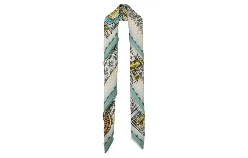 【Previous Season】abstract-print square scarf
