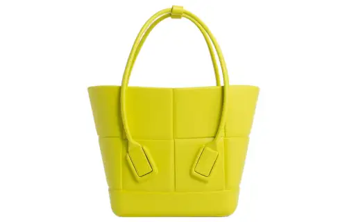 Bottega Veneta ARCO Rubber Tote Bag, Shopping Bag, One Shoulder Handbag Mini Women's Khaki Green