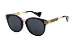 GUCCI Irregular Shape Sunglasses Unisex Black