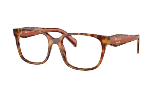PRADA Plate Frame Square Eyeglass Frames Women's Brown