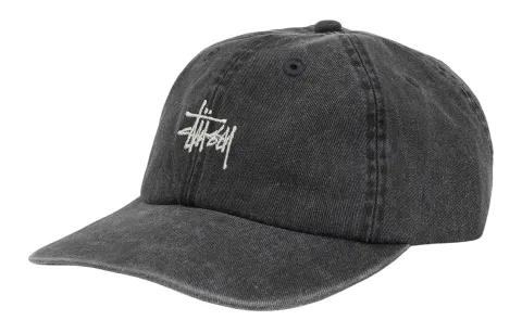 Stussy Cotton Baseball Caps Unisex Dark Gray