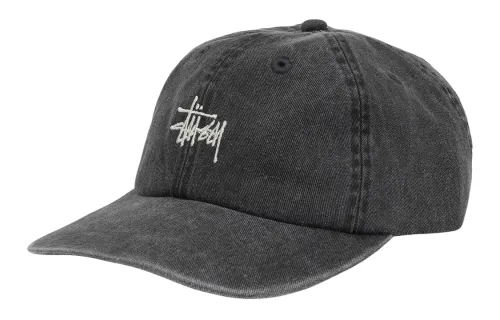 Stussy Cotton Baseball Caps Unisex Dark Gray