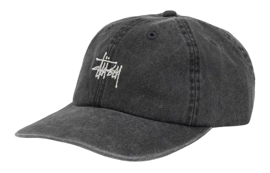 Stussy Cotton Baseball Caps Unisex Dark Gray