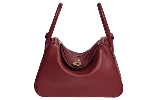 HERMES Lindy Evercolor Calfskin Handbag 26 Women's 55 Rouge H Hermes Red
