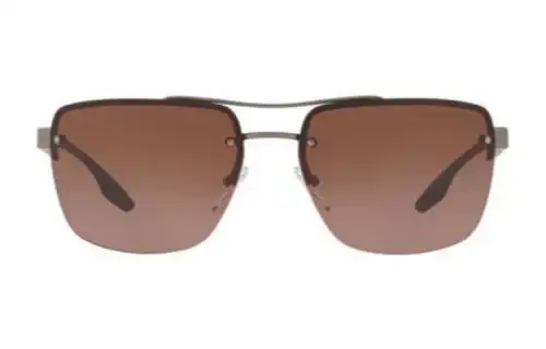 PRADA Alloy Aviator Sunglasses Men's Brown