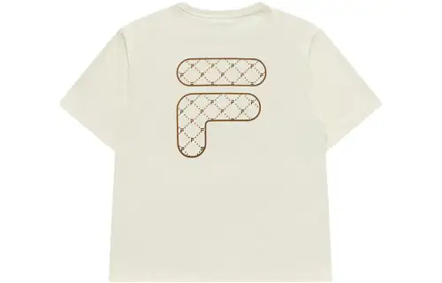 FILA FUSION QR T Shirt Unisex Antique Inspired Style White