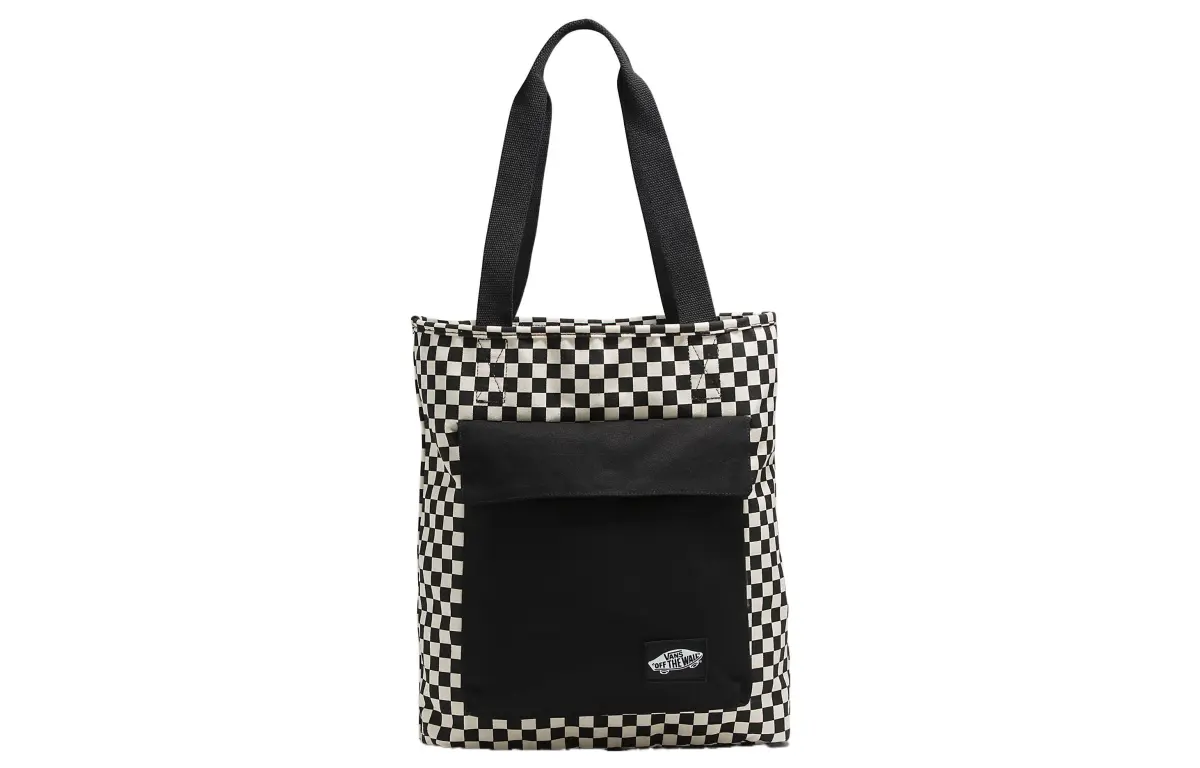 Vans Canvas Tote Shoulder Bags Regular Unisex Black & White