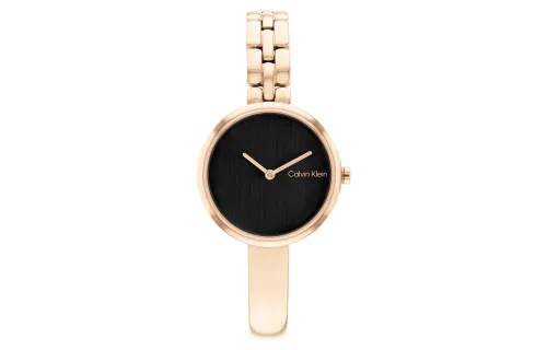 CALVIN KLEIN Wrist Watch Quartz Movement Stainless Steel Watchband Black Dial Women's Watch Box Available For Purchase