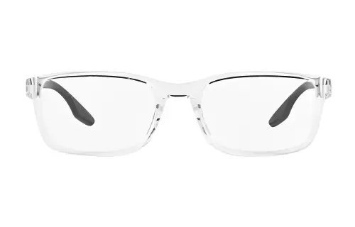 PRADA Plate Frame Square Prescription Glasses Men's Black
