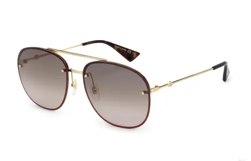 GUCCI Aviator Sunglasses Women's Brown