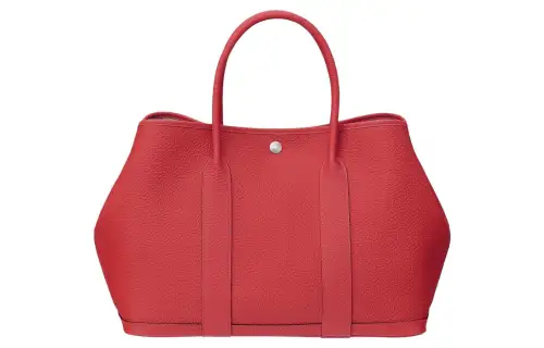 HERMES Garden Party Country Cow Leather Handbag 36 Women's A5 Bougainvillier Rhododendron Red