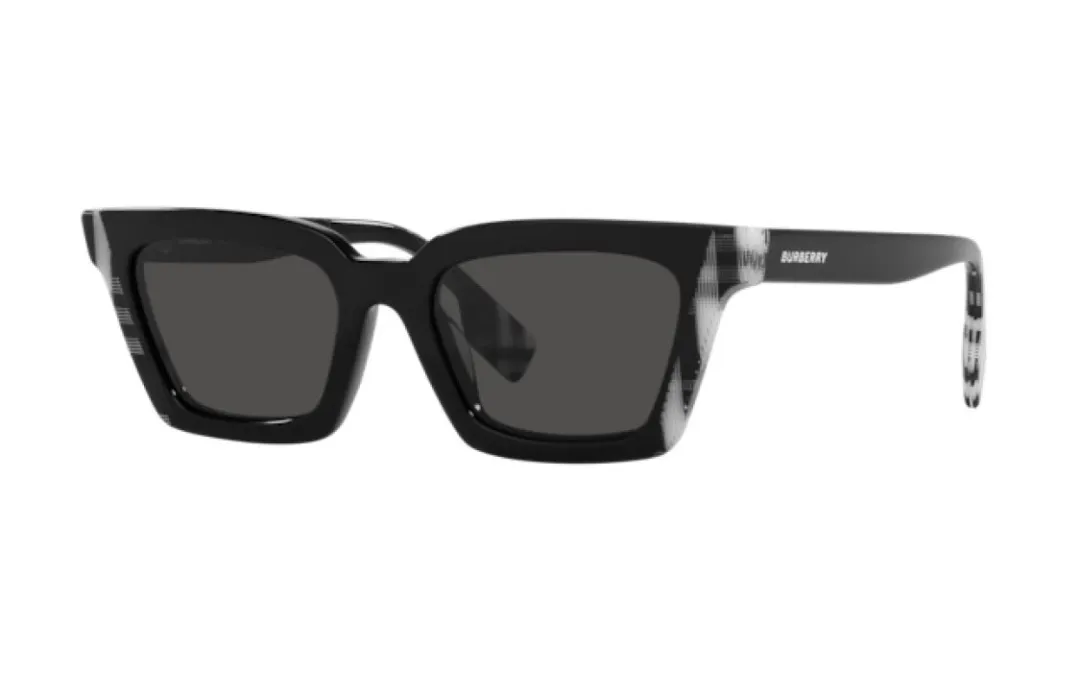 Burberry engraved-logo rectangle-frame sunglasses