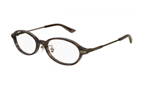 GUCCI Oval Eyeglass Frames Women's Brown