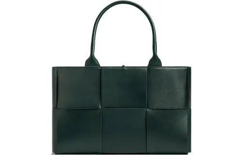 Bottega Veneta Arco Lambskin Tote Bag, Shopping Bag, Handbag Small Women's Green