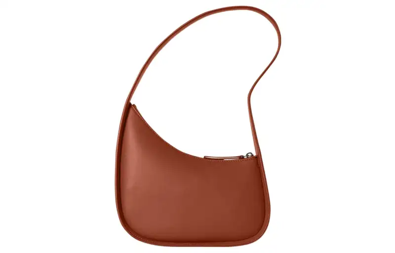 THE ROW Half Moon Calfskin Handbag, Shoulder Bag Women's Brown
