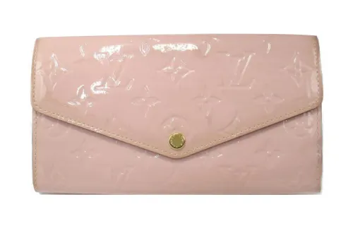 LOUIS VUITTON Sarah PVC Coated Canvas Wallet Women's Light Pink