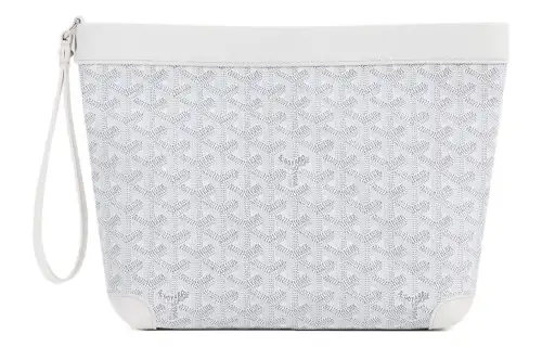 GOYARD Cow Leather Toiletry Bag, Storage Bag, Clutch Unisex White
