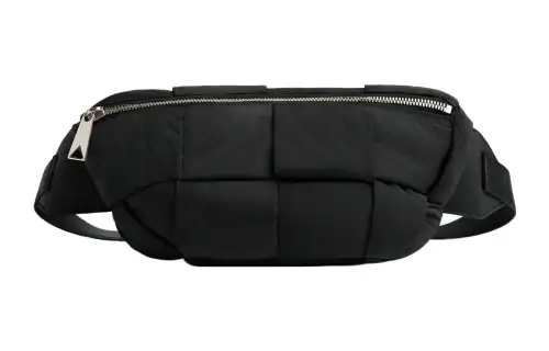 Bottega Veneta Cassette Bumbag Intreccio Black