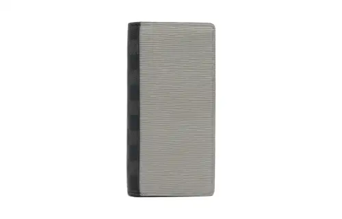 LOUIS VUITTON Brazza Cowhide Patchwork Canvas Wallet Men's Black/Blue/Gray