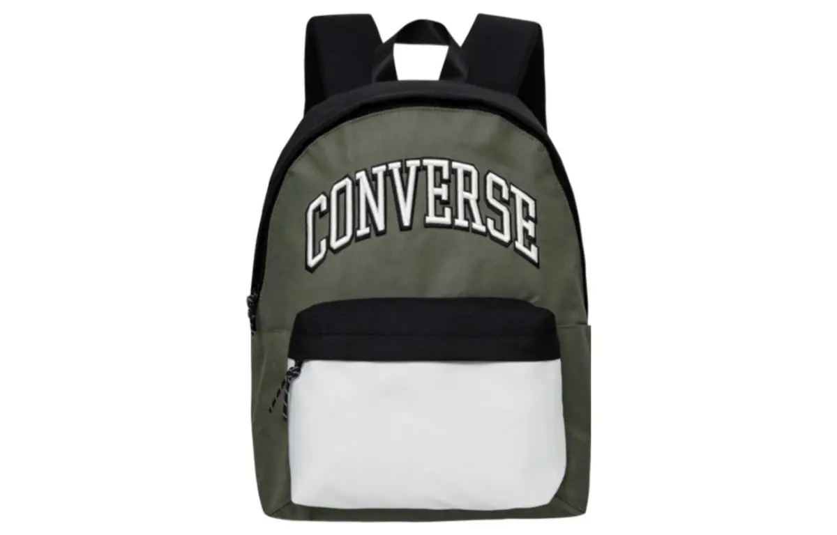 Converse Polyester Backpack Unisex Gray Olive