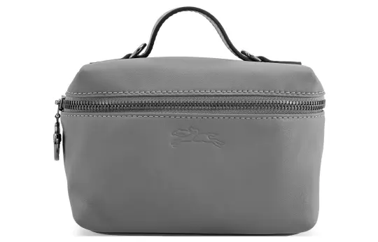 LONGCHAMP Le Pliage Xtra Cow Leather Handbag, Shoulder Bag, Crossbody Bag Mini Women's Streptopelia Gray