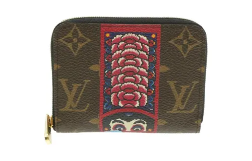 LOUIS VUITTON Zippy Canvas Wallet Women's Brown