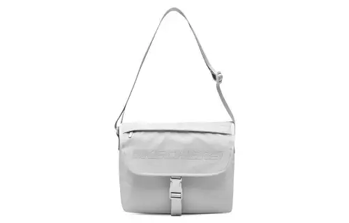 Skechers Fabric Messenger Bag, Shoulder Bag, Crossbody Bag Regular Unisex Lunar Gray