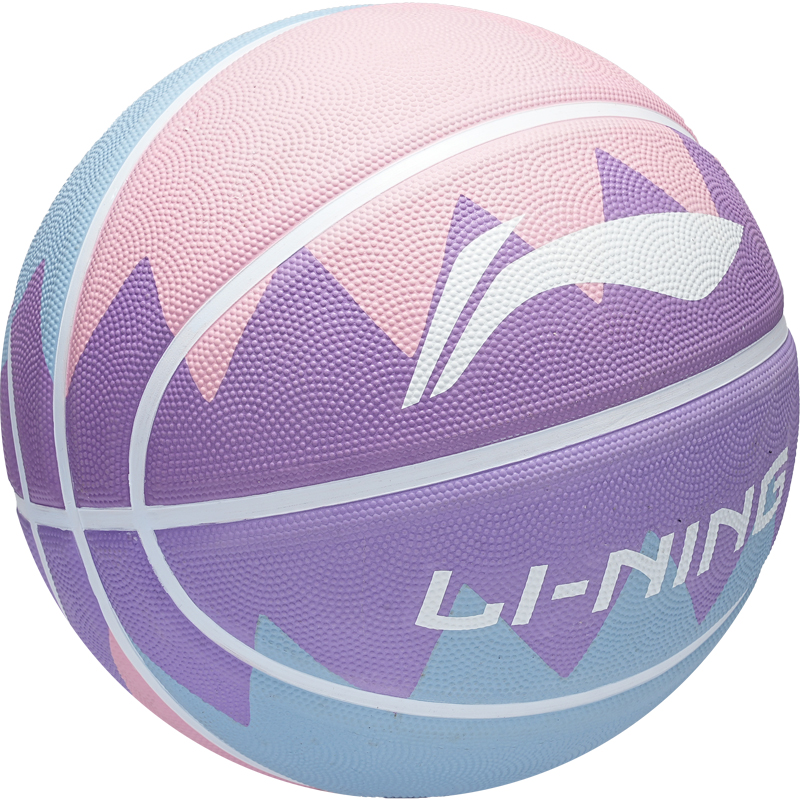 Li Ning Rubber Basketball Pink Purple Size 7 Training Unisex