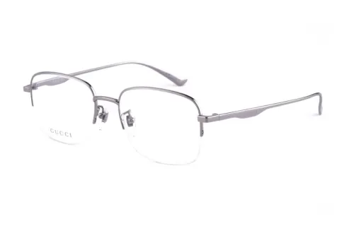 GUCCI Square Eyeglass Frames Men's Gray