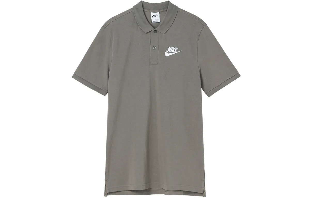 Nike Polo Shirts Men's Khaki Polo Collar Moderate Straight Fit