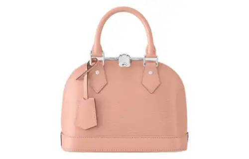 LOUIS VUITTON Alma Grain É PI Cow Leather Dome Bag, Shoulder Bag, Crossbody Bag, Handbag Regular Women's Pink