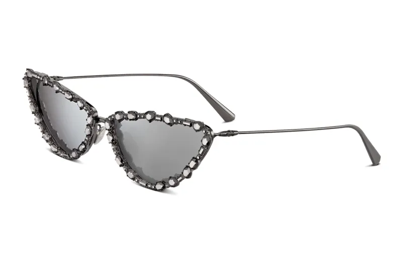 DIOR Alloy Cat Eye Sunglasses Women's Gray