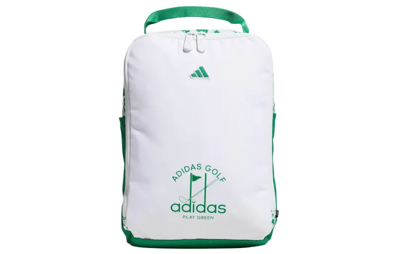 Adidas Polyester Handbag Shoe Bag Men's White & Green