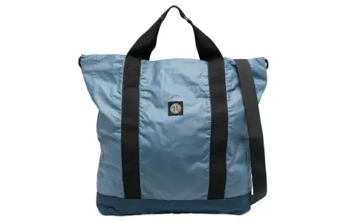 STONE ISLAND Cotton Crossbody One Shoulder Handbag Men's Blue