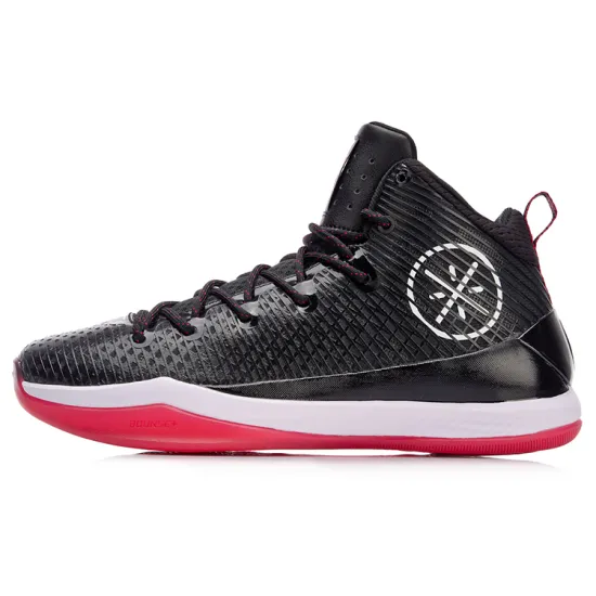 LINING All In Team 5 Basketball Shoes Unisex High-Top Black/Red