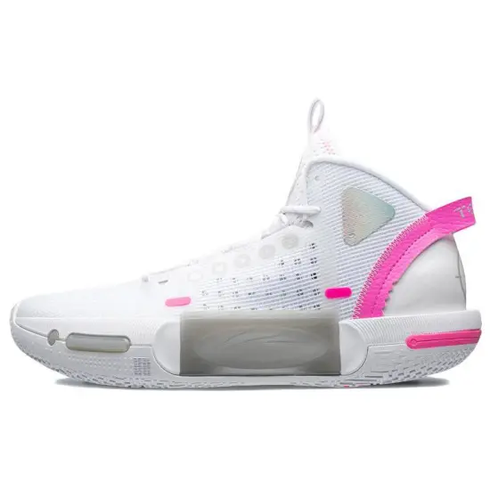 LINING Shadow 4 Basketball Shoes Men Mid-Top Standard White