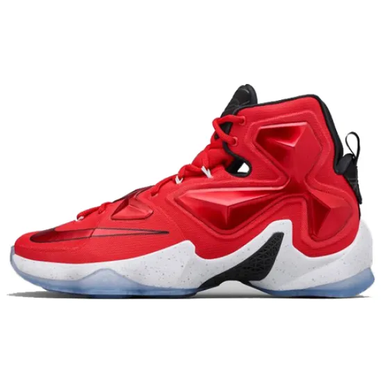 Nike Lebron 13 On Court Non slip Lightweight High Top Basketball Shoes Men's Away Red
