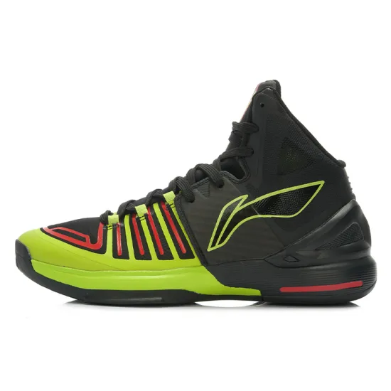 LiNing Speed 1 Cushioning Wear Resistant Mid Top Basketball Shoes Unisex Black Green