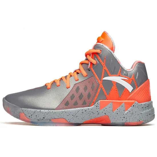 ANTA KT1 Pro Basketball Shoes Men Mid-Top Gray Orange