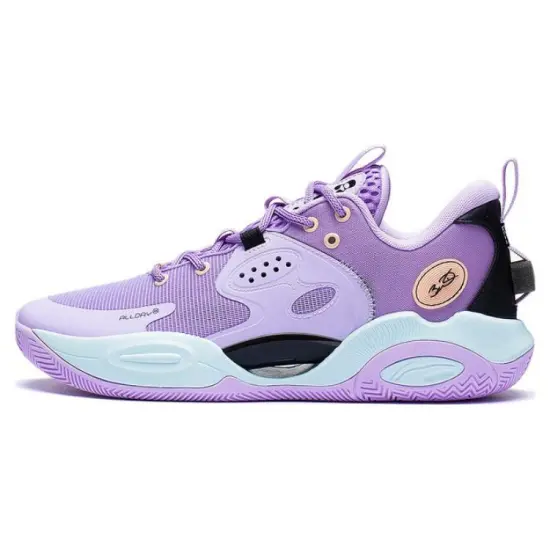 LINING Wade All Day 7 Basketball Shoes Men Low-Top Purple Black