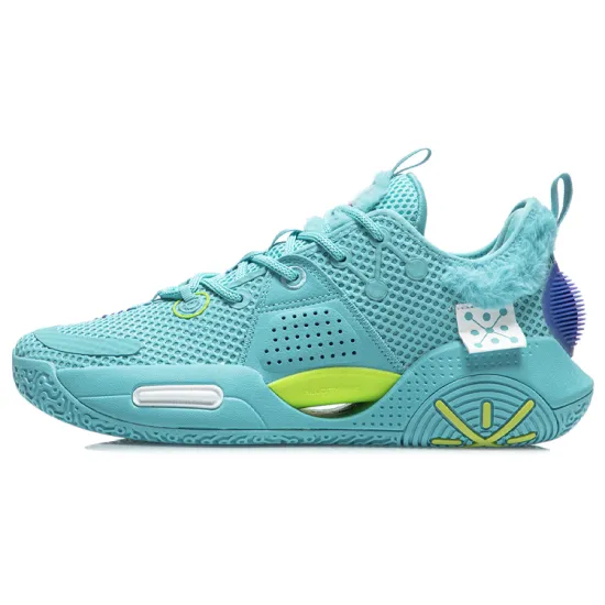 LiNing All City 9 V1.5 Durable Breathable Low Top Performance Basketball Shoes Men's Sea Wave Blue
