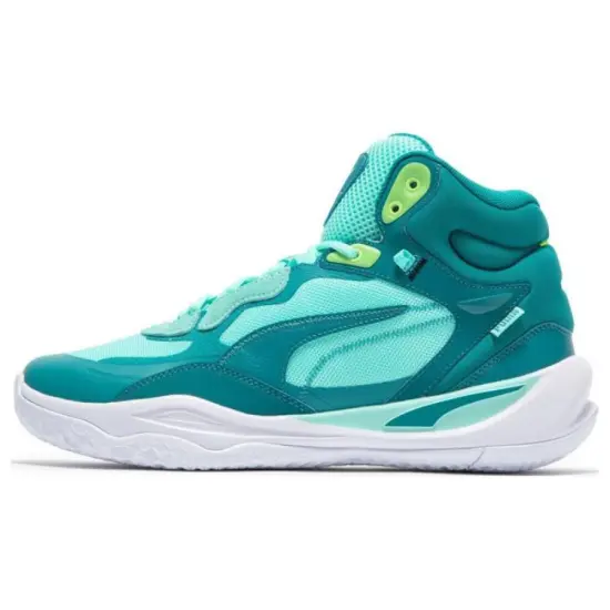 PUMA Playmaker Basketball Shoes Men High-top Mint Green