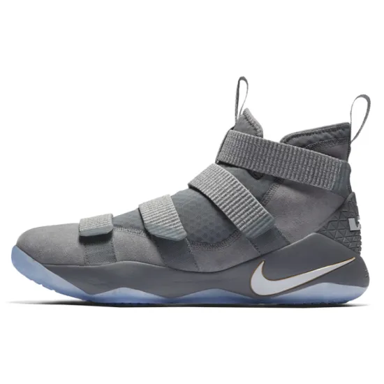 Nike LeBron Zoom Soldier 11 'Cool Grey Pure Platinum Metallic Gold'