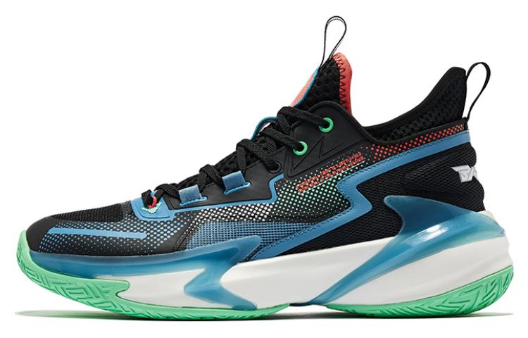 Jordan Shadow 4 Elite shock-absorbing, non-slip, wear-resistant mid-top basketball shoes, black and blue