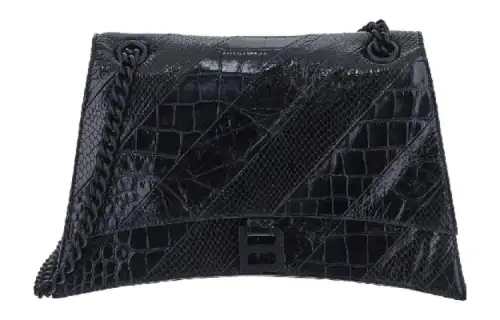 Balenciaga Crush Leather Chain Bag, Crossbody Bag, Shoulder Bag Women's Black